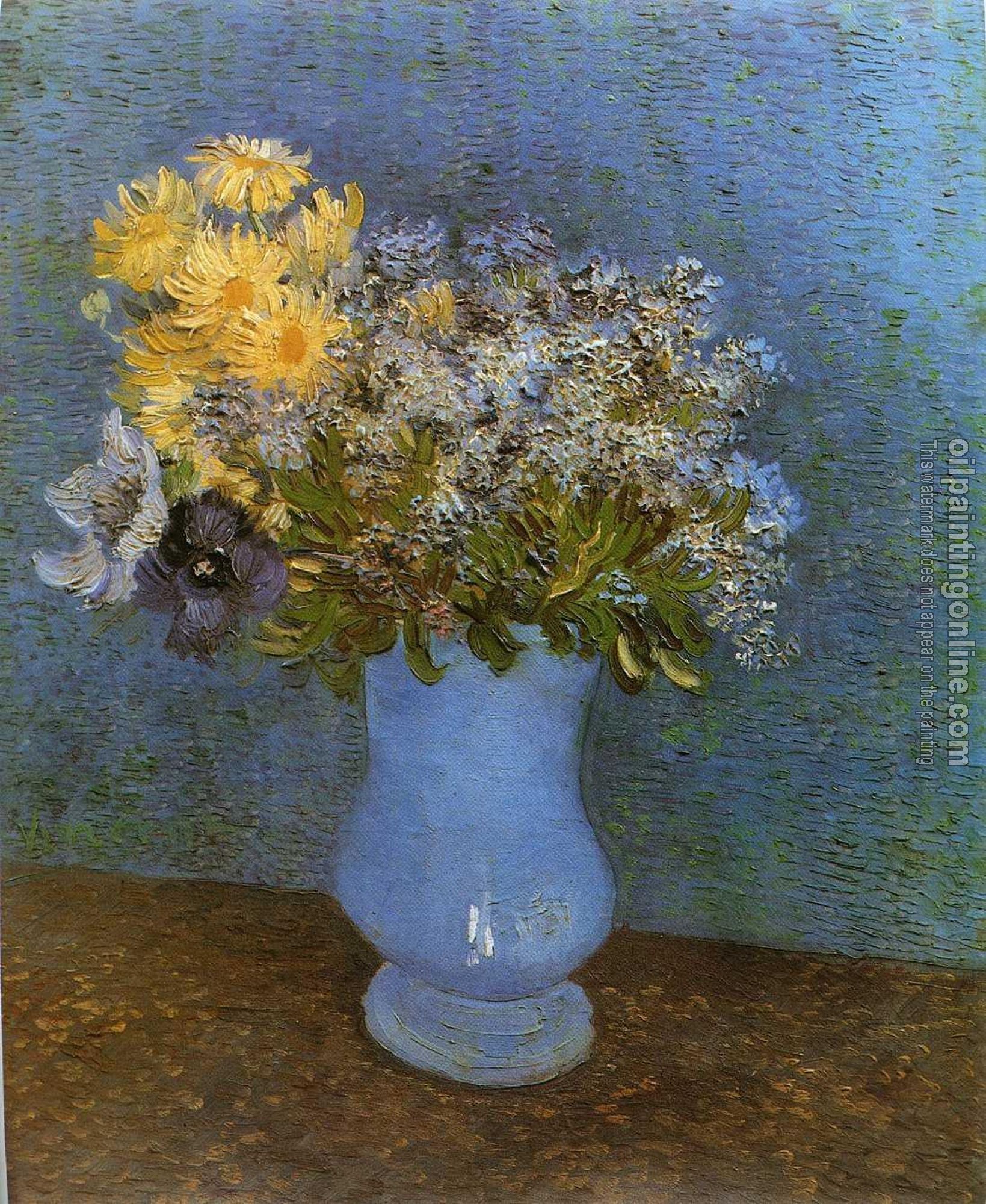 Gogh, Vincent van - Vase with Lilacs, Daisies and Anemomes
